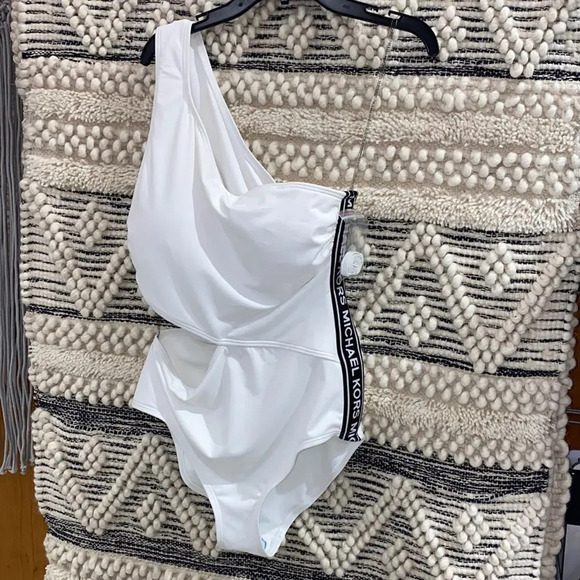 Michael Kors One Shoulder Cut Out Swimsuit - Picture 7 of 9